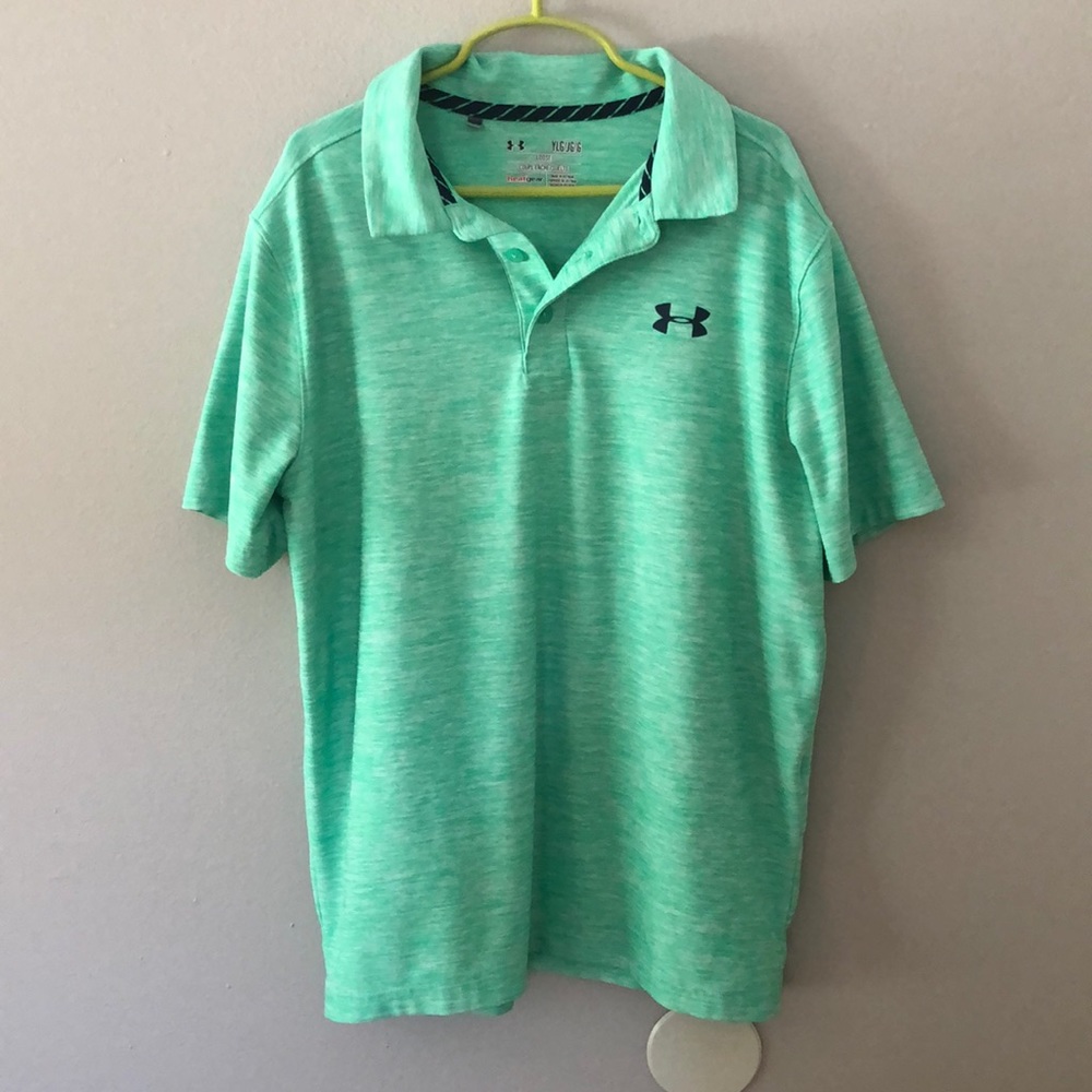 Boys L Under Armour Golf Polo